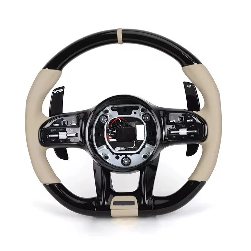 2018+ Mercedes Benz - Black & White Steering Wheel
