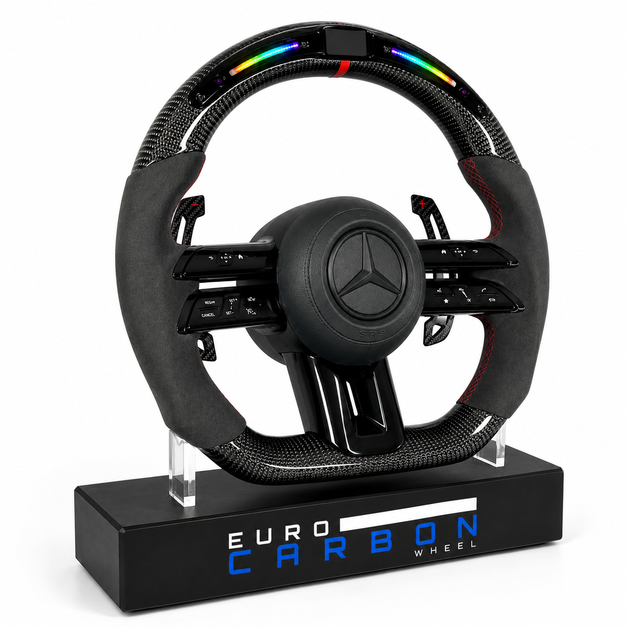 Carbon Fiber Steering Wheel With Led Display – Compatible With 2025+ Mercedes-Benz C-Class / E-Class / S-Class / G-Class / GLC / GLE / GLS