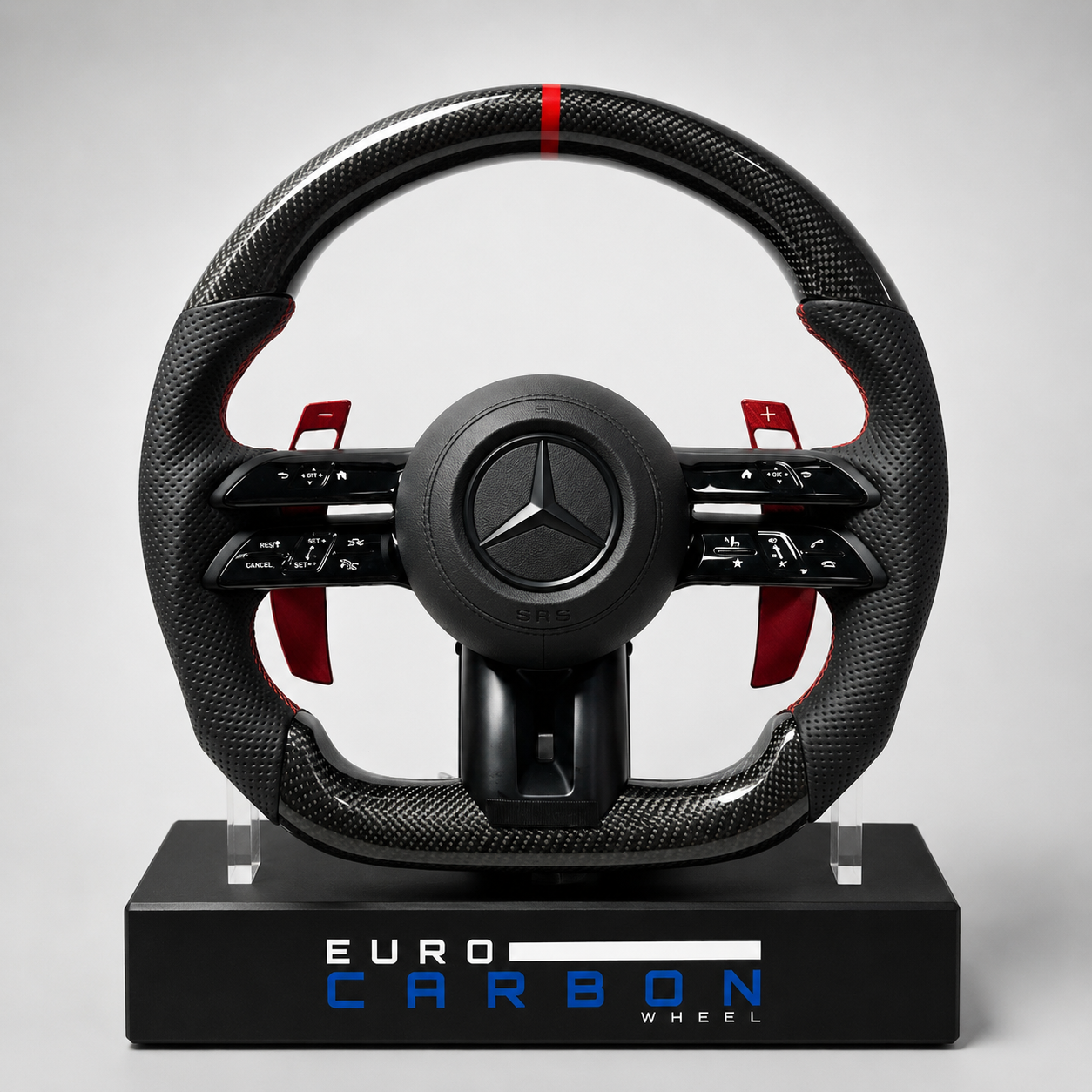 Custom Carbon Fiber Steering Wheel – Compatible With 2025+ Mercedes-Benz C-Class / E-Class / S-Class / G-Class / GLC / GLE / GLS