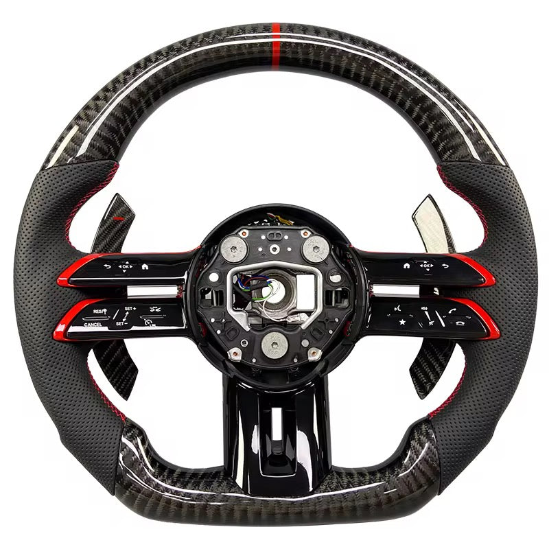 2024+ Mercedes Benz - Carbon Fiber Steering Wheel With Paddle Shifters