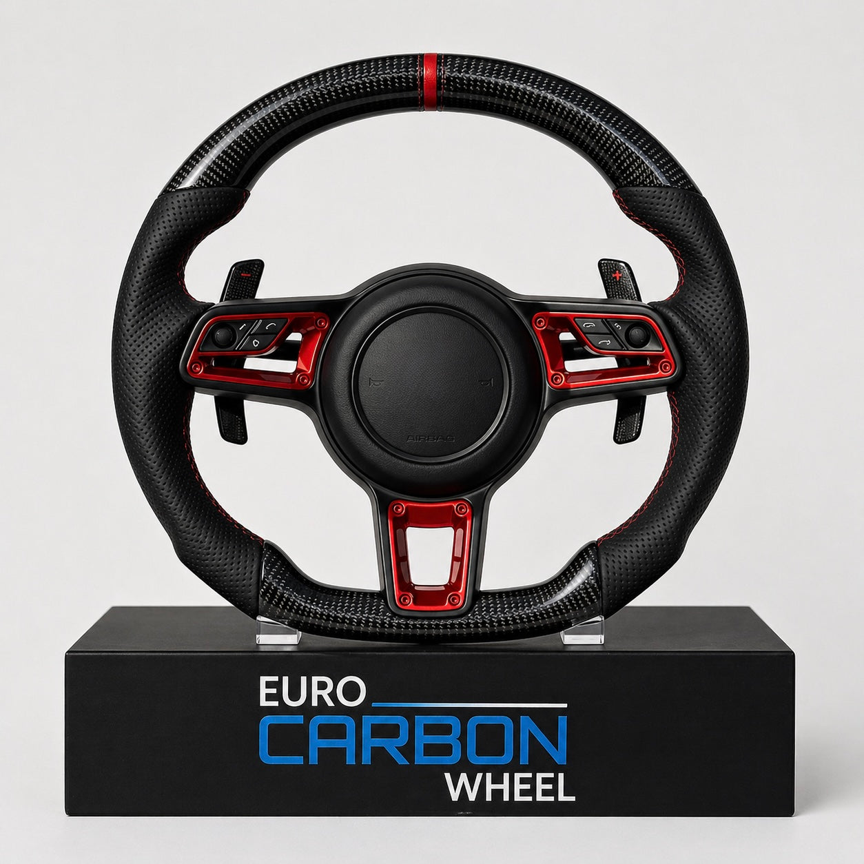 2018+ Porsche - Custom Carbon Fiber Steering Wheel With Accents
