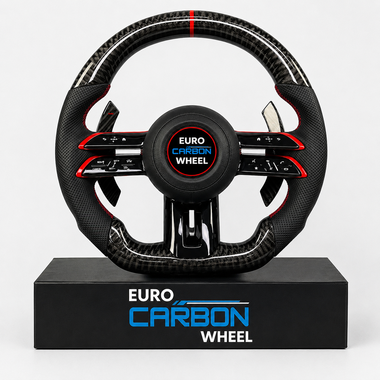 2024+ Mercedes Benz - Carbon Fiber Steering Wheel With Paddle Shifters
