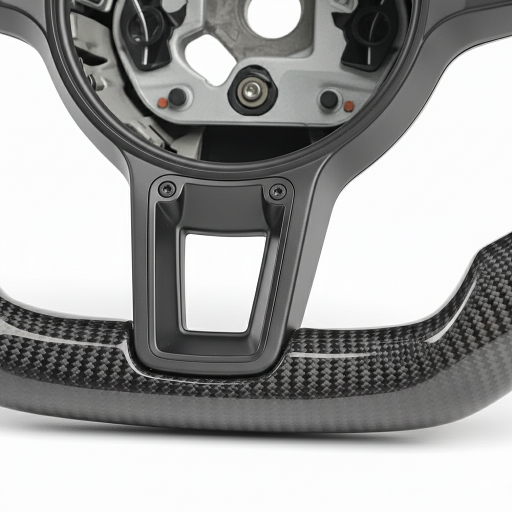 2019+ Porsche - Carbon Fiber Steering With Alcantara
