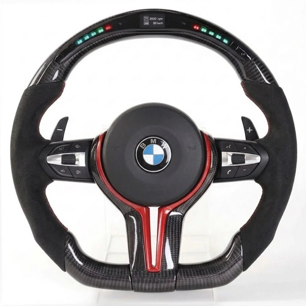 2015+ BMW - Carbon Fiber With Led Display Steering Wheel