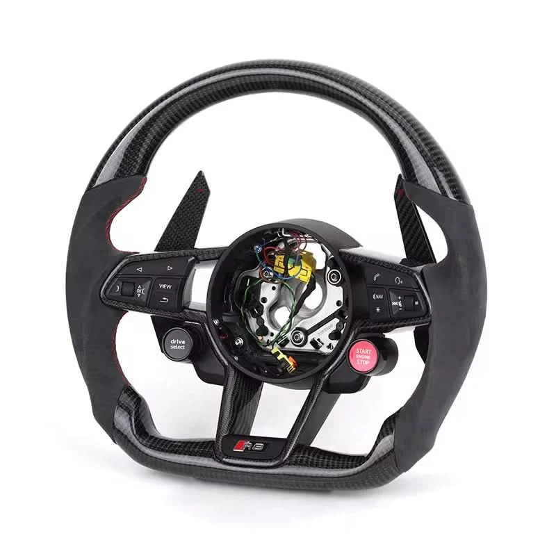 2017+ Audi Carbon Fiber Steering Wheel With Alcantara