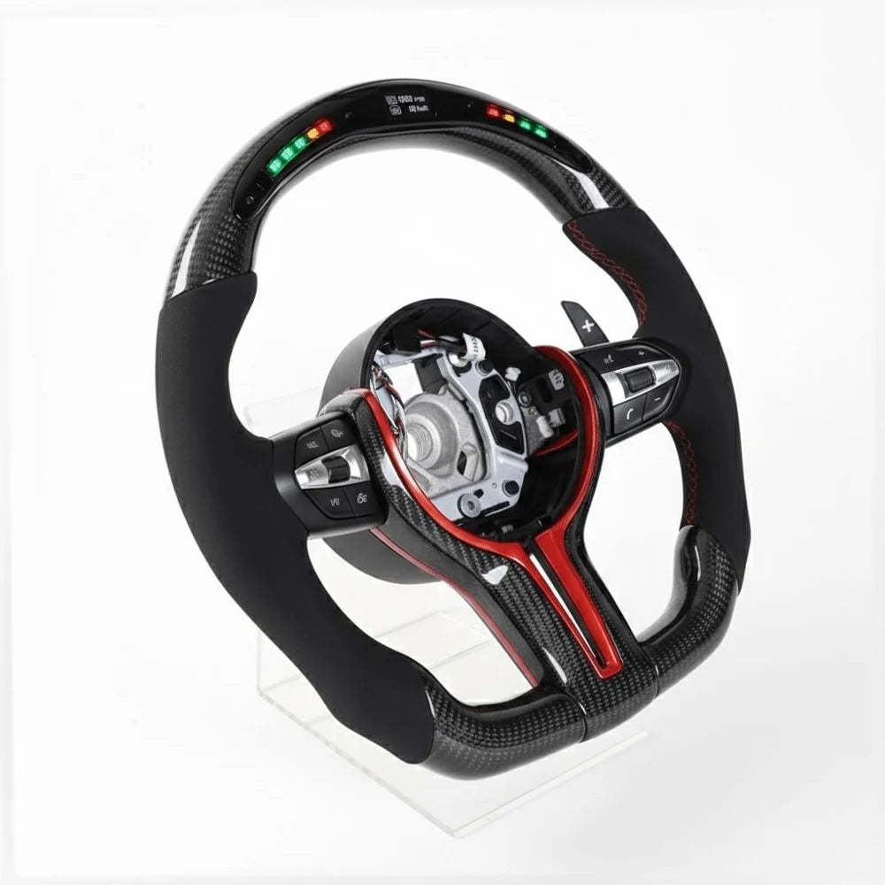 2015+ BMW - Carbon Fiber With Led Display Steering Wheel