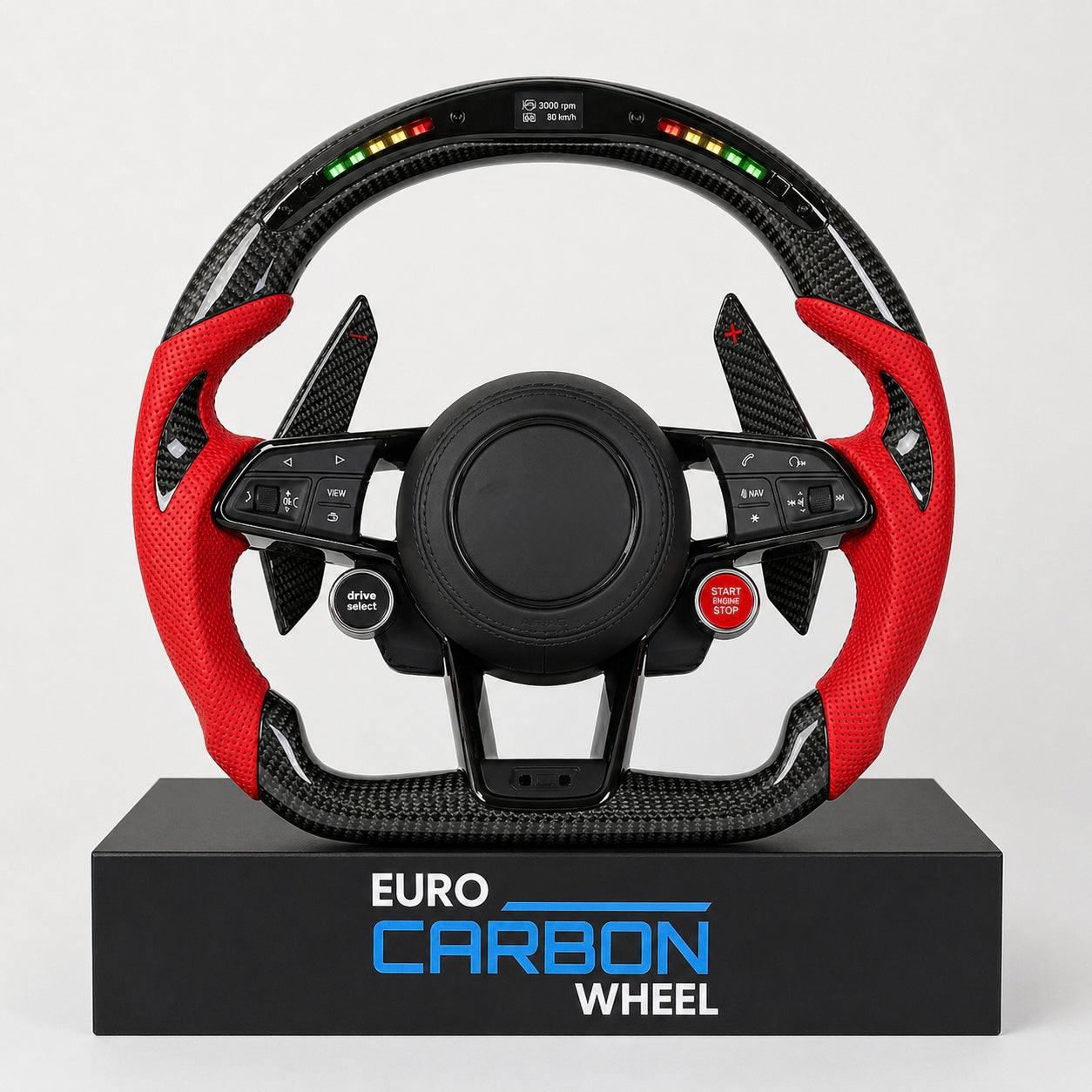 2017+ Audi S/RS Carbon Fiber With Led Display Steering Wheel