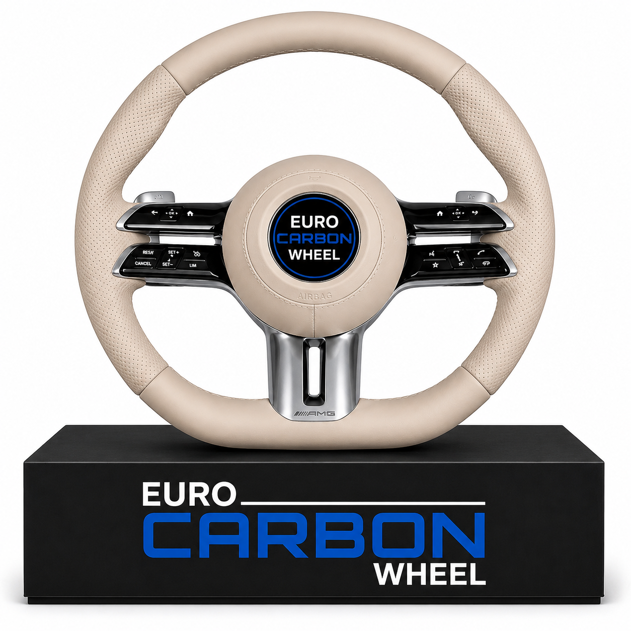 2024+ Mercedes Benz - Full Leather Steering Wheel