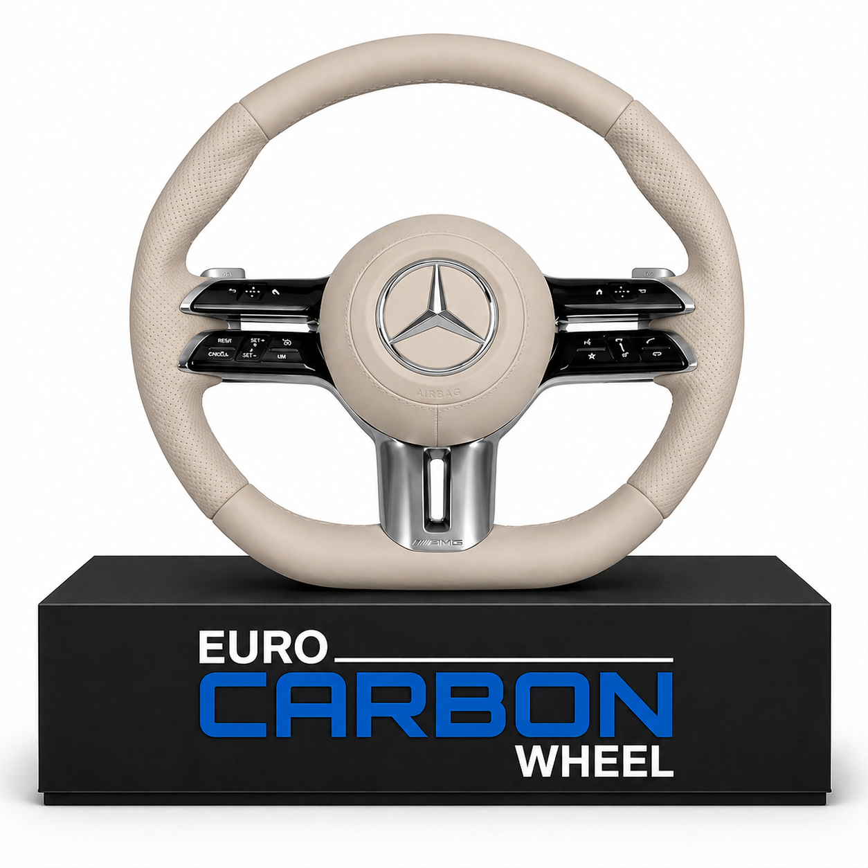 2024+ Mercedes Benz - Full Leather Steering Wheel