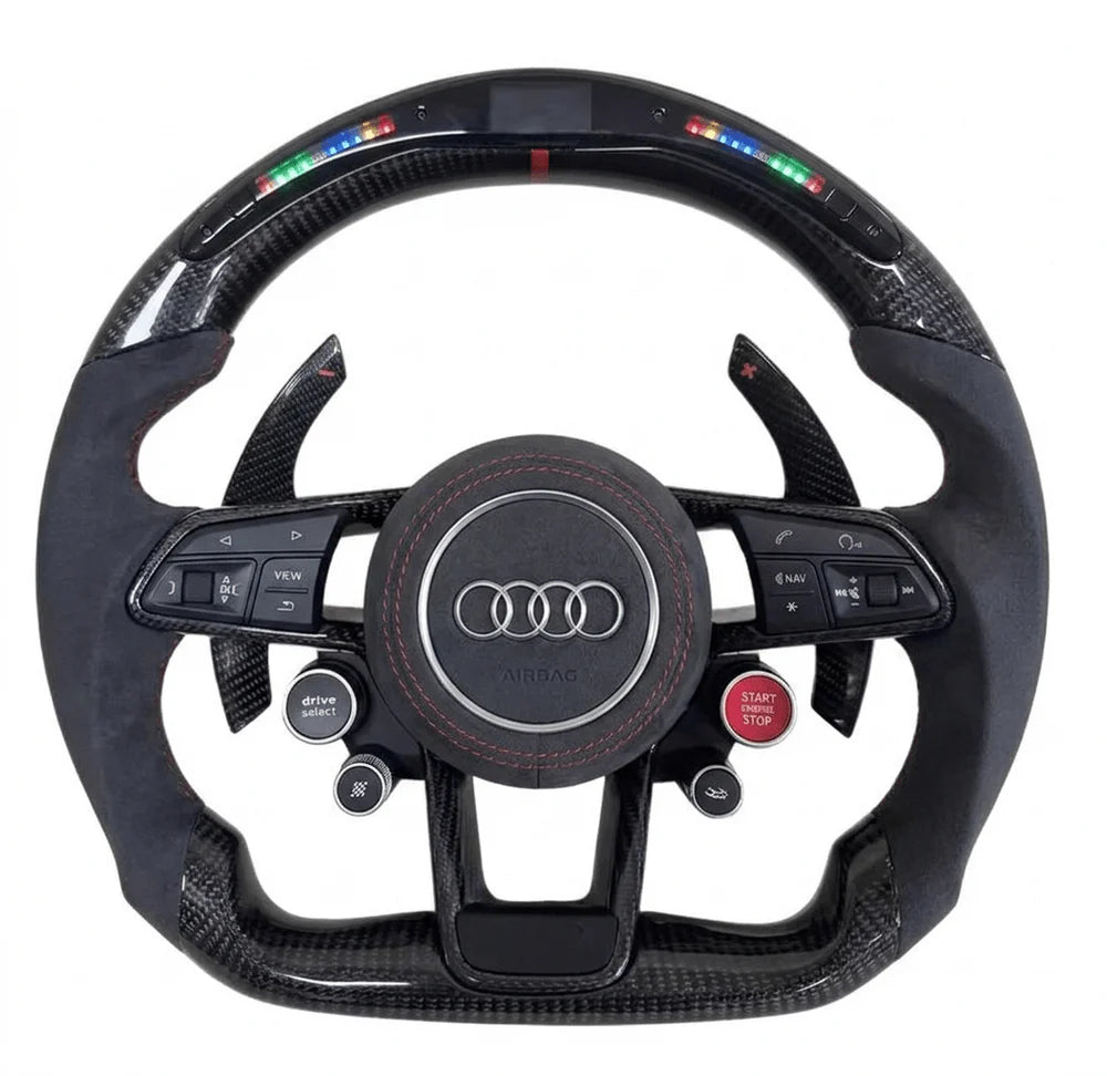 2017+ Audi S/RS - Carbon Fiber Steering Wheel With Led Display