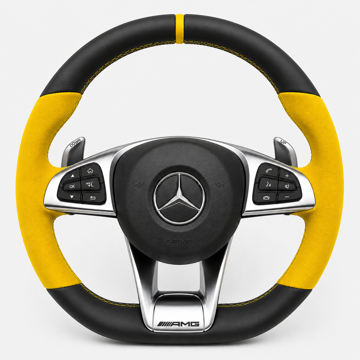 17-19 Mercedes Benz GLC63 / GLC43 - Custom Alcantara Steering Wheel