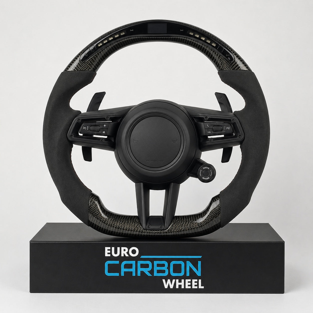 2019+ Porsche - Carbon Fiber Steering With Alcantara