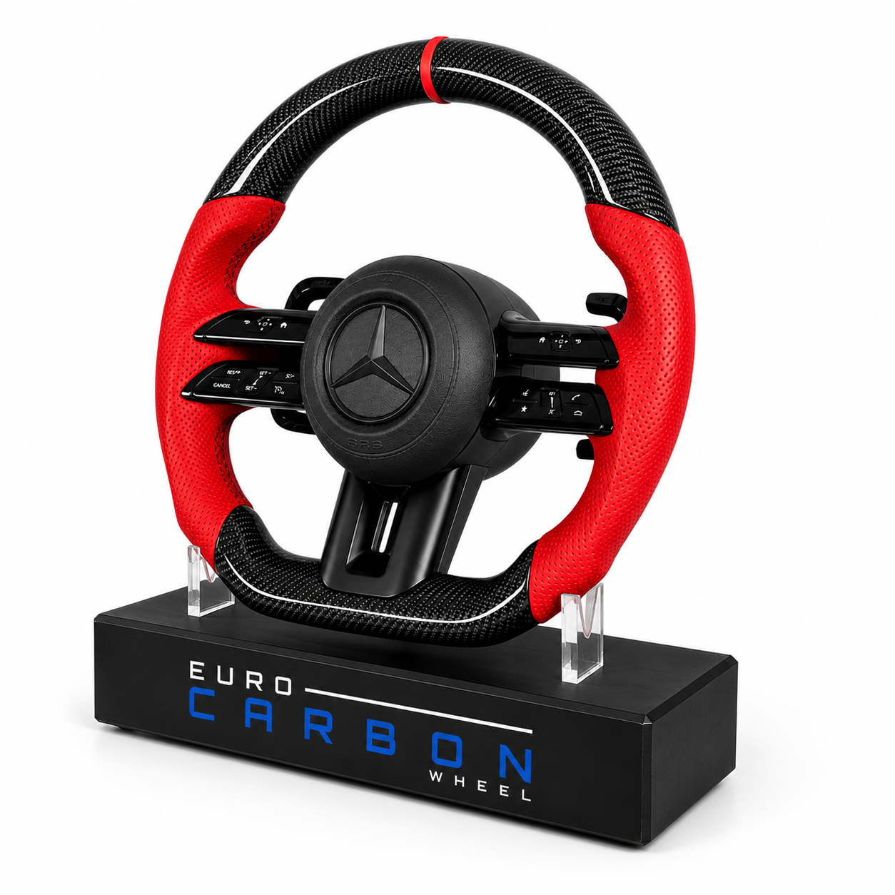 Carbon Fiber Customized Steering Wheel With Led Display – Compatible With 2025+ Mercedes-Benz C-Class / E-Class / S-Class / G-Class / GLC / GLE / GLS