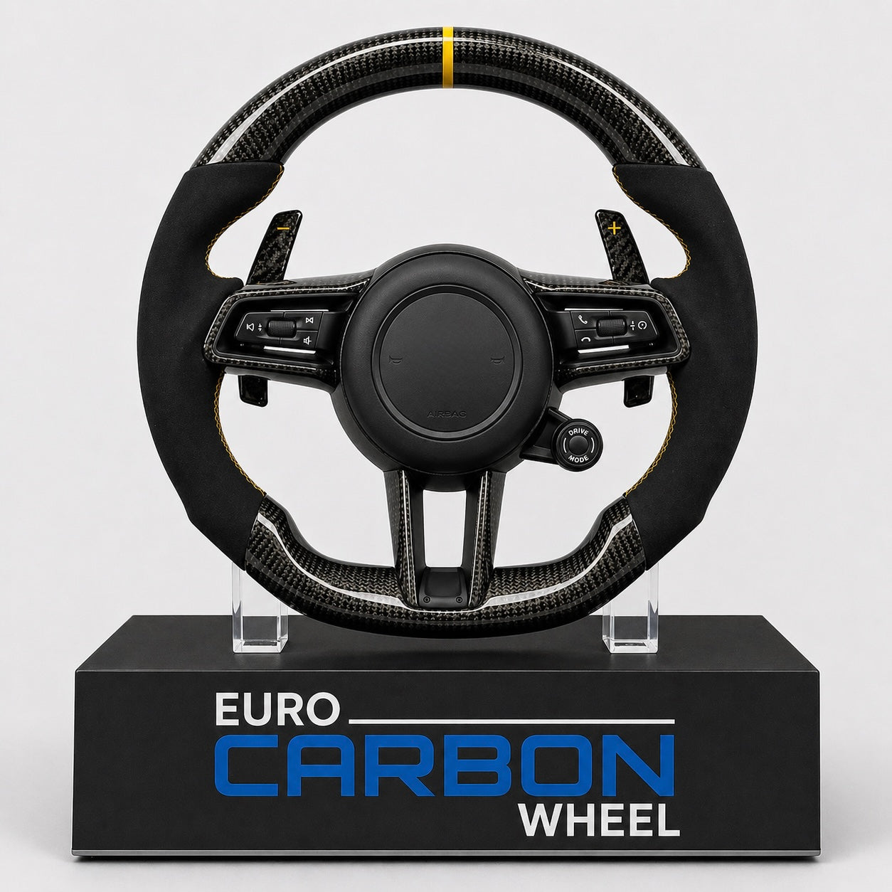 2018+ Porsche - Carbon Fiber Steering Wheel With Alcantara