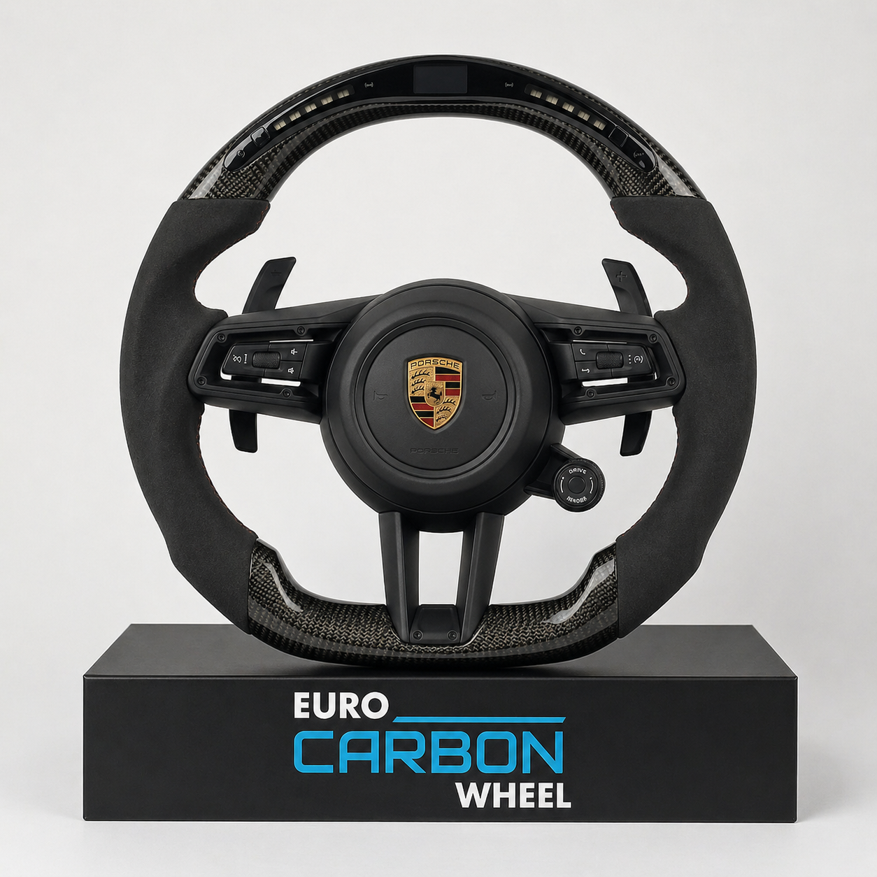 2019+ Porsche - Carbon Fiber Steering With Alcantara