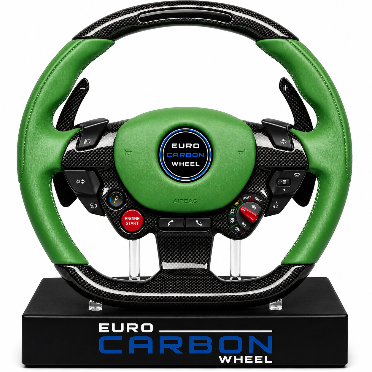 Custom Leather Steering Wheel With Led Display For Ferrari 812