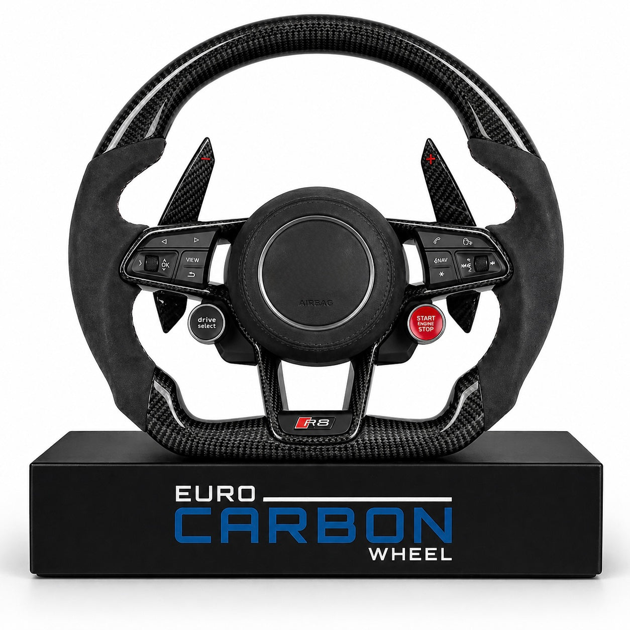 2017+ Audi Carbon Fiber Steering Wheel With Alcantara