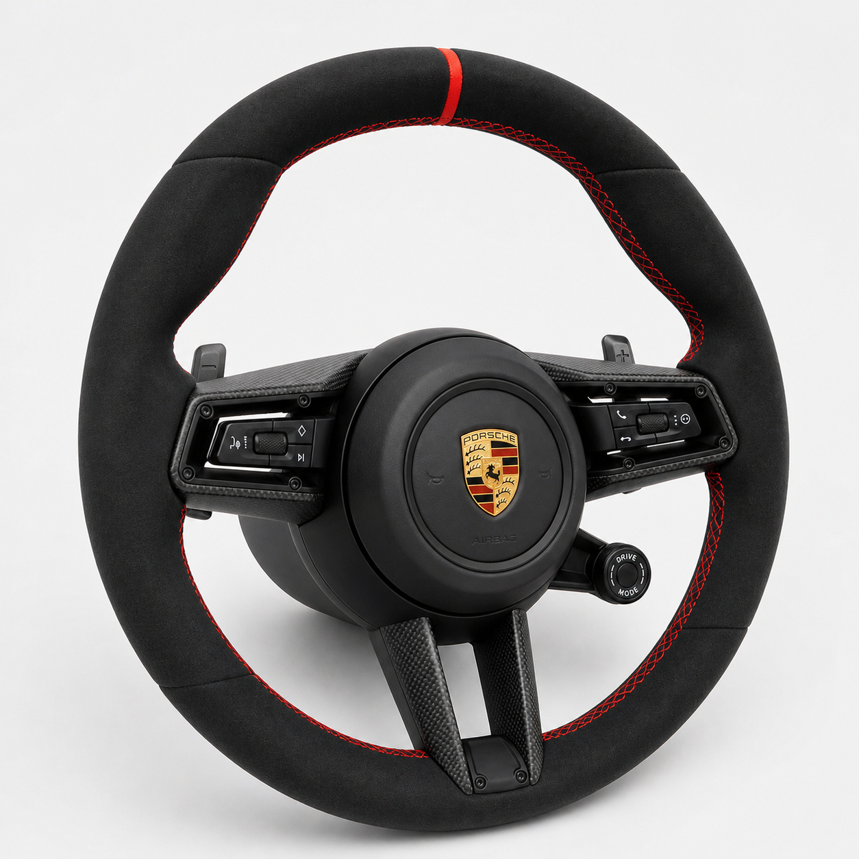 20-24 Porsche 992 - Custom Alcantara With Carbon Fiber Steering Wheel
