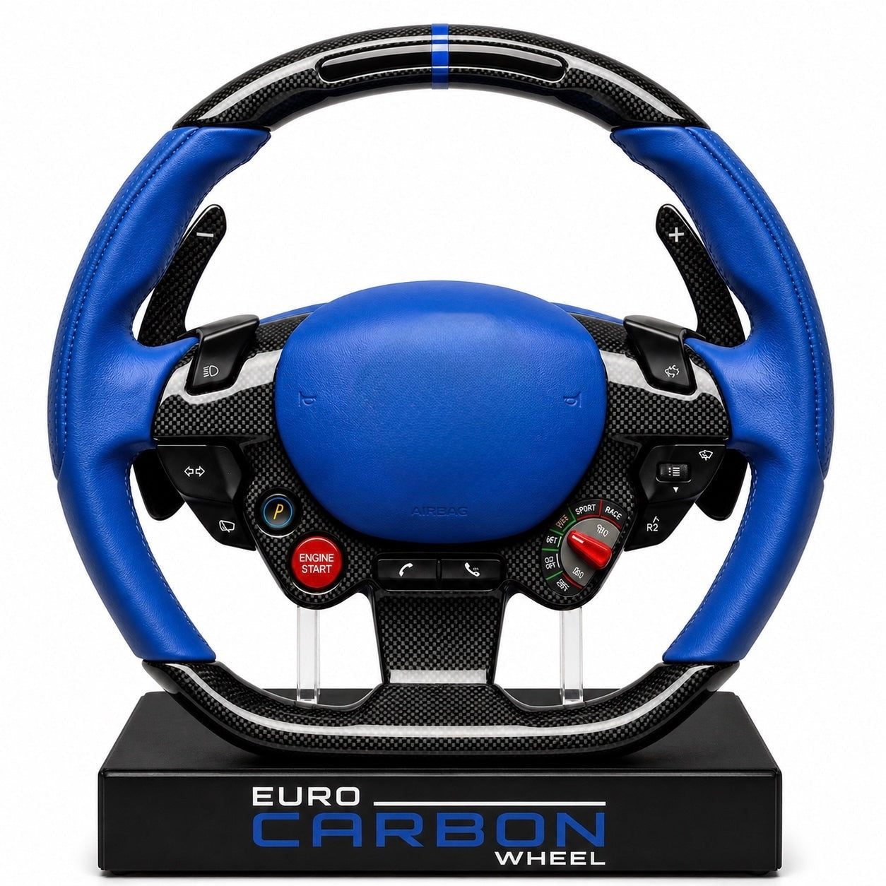 Custom Carbon Fiber Steering Wheel With Led Display For Ferrari F8
