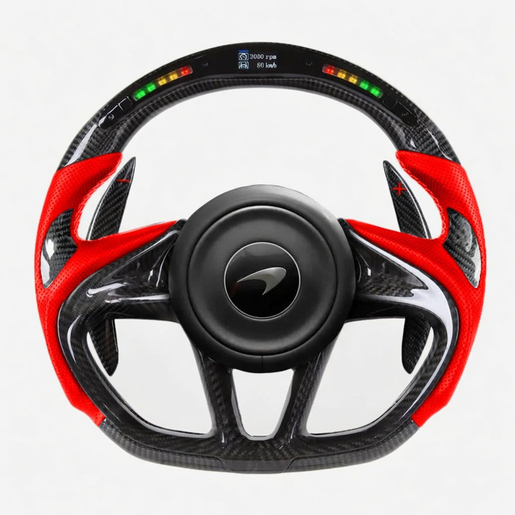 Mclaren - Custom Carbon Fiber Steering Wheel With Led Display