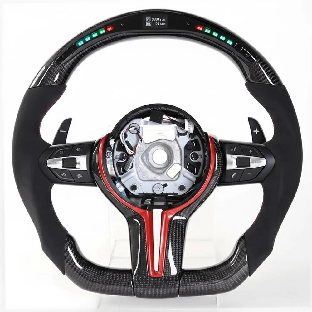 2015+ BMW - Carbon Fiber With Led Display Steering Wheel