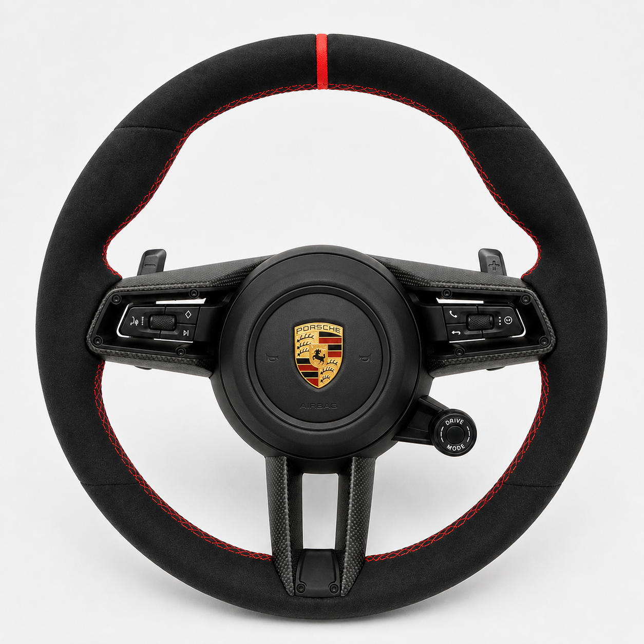 20-24 Porsche 992 - Custom Alcantara With Carbon Fiber Steering Wheel