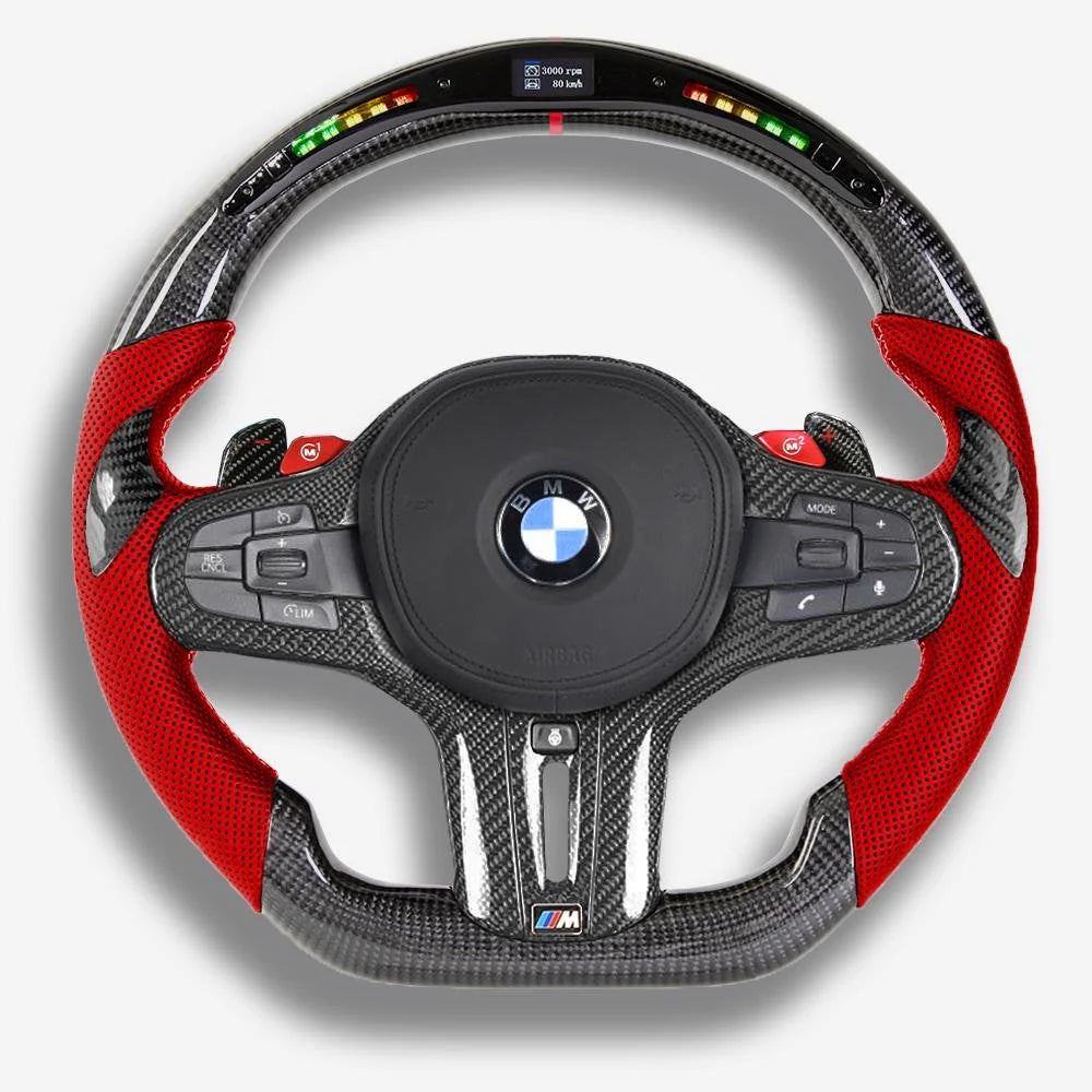 2020+ BMW - Carbon Fiber With Led Display Steering Wheel